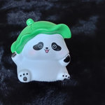 yellow and Green  Hat panda with night lamp