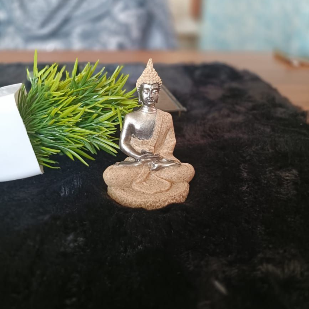 Gold and Silver Finish Buddha Statue