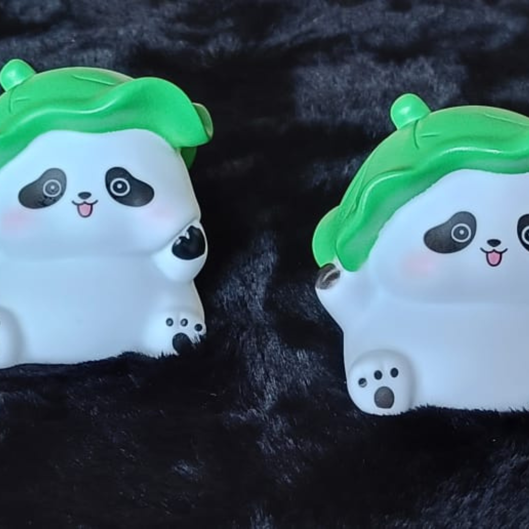 yellow and Green  Hat panda with night lamp