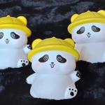 yellow and Green  Hat panda with night lamp