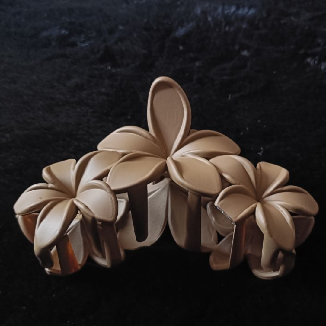 Matte five petal flower Hair Clips