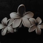 Matte five petal flower Hair Clips