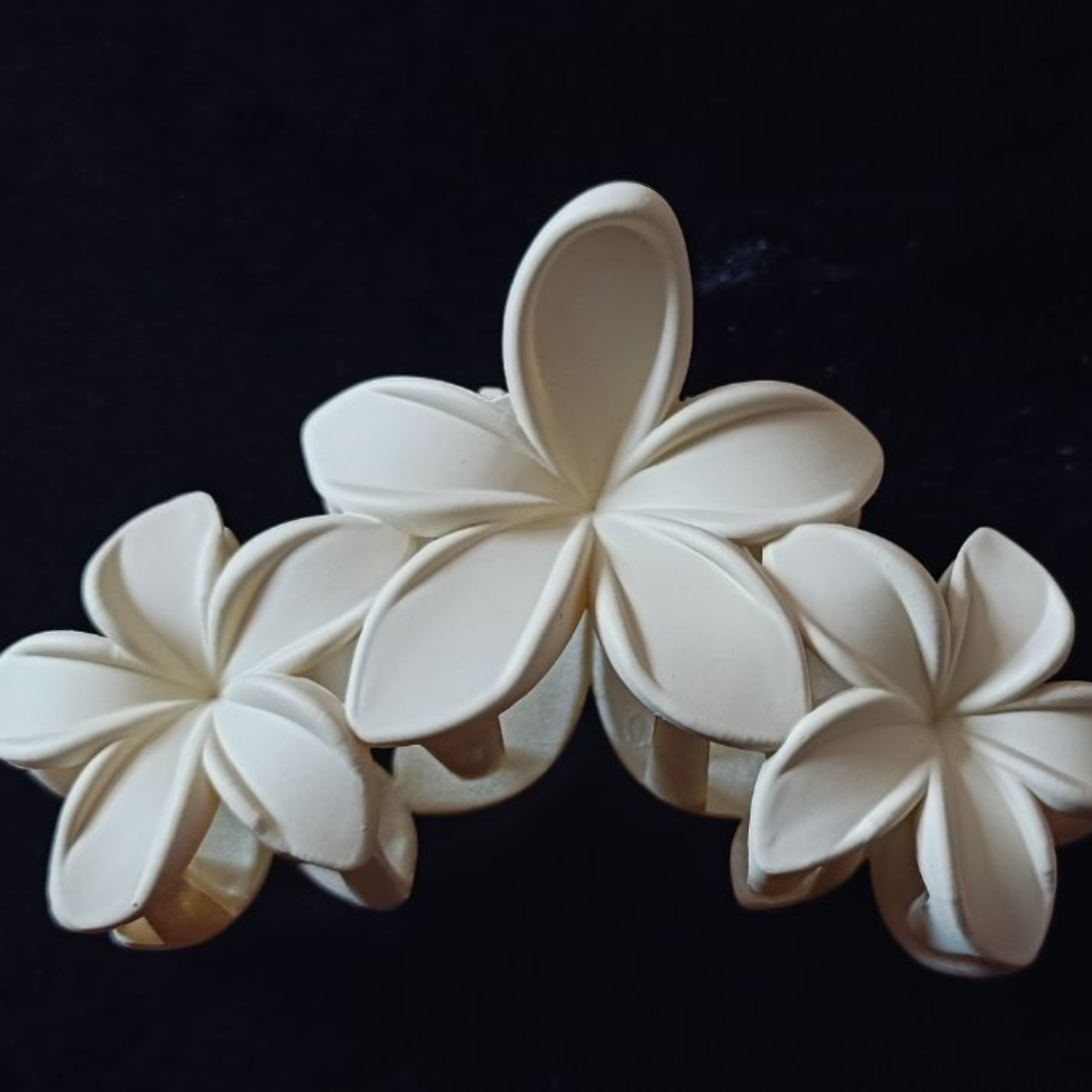 Matte five petal flower Hair Clips