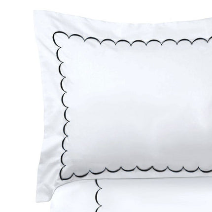 Scallops - Pure Linen Embroidered Edge Duvet Cover Sets