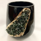 Rose Gold / Dark Green Agate