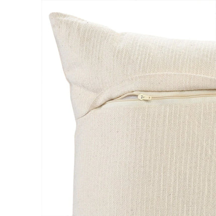 Boho Cushion Cover | 45x45cm | Tufted Organic Cotton | Mustard, Green & Cream