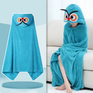 Baby Hooded Bath Towel Large Kids Bathroom Shower Robe Absorbent Poncho Towels Children Bathrobe Warm Boy Girl Wearable Blanket