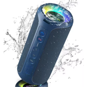 Ortizan X8 Pro Bluetooth Speaker Portable with 40W Stereo Sound,Rich Bass,IPX7 Waterproof, 30H Playtime, Mixed Color Lights,3 EQ