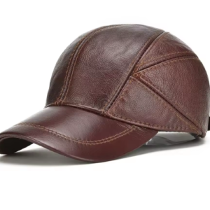 Men’s Genuine Cowhide Leather Earflap Cap